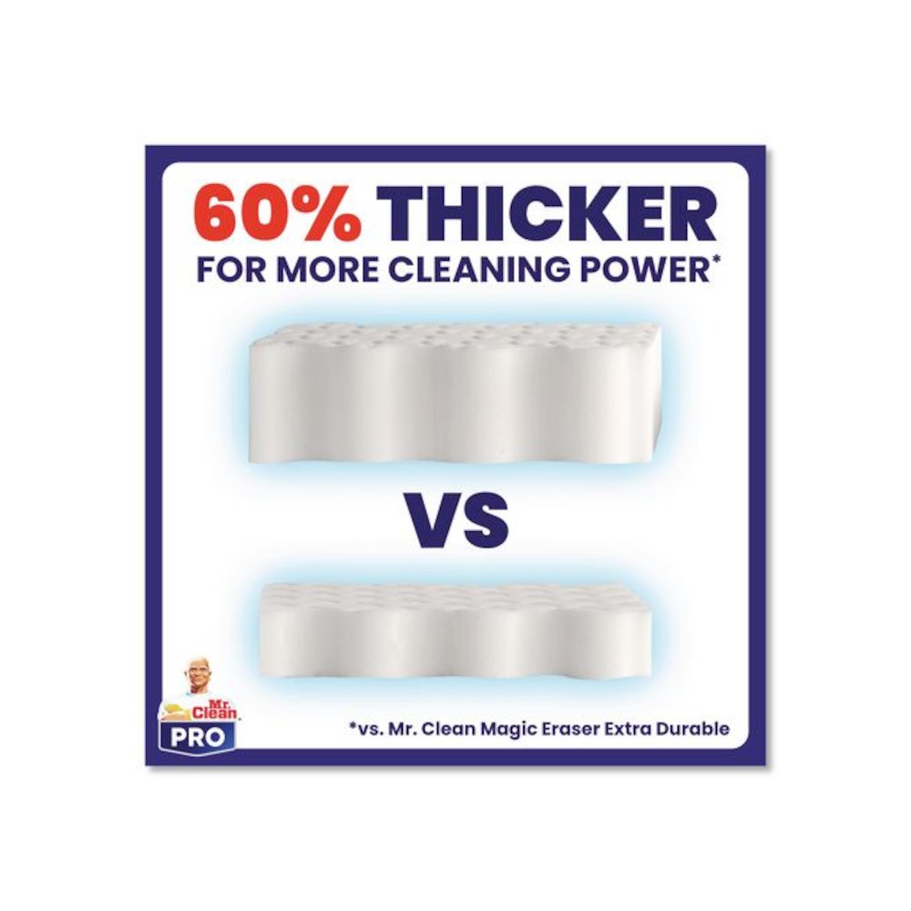 Magic Eraser Ultra Pro Multi-Purpose Cleaner, 4.72 x 1.38, 2.56" Thick, White, 26/Carton. Picture 6