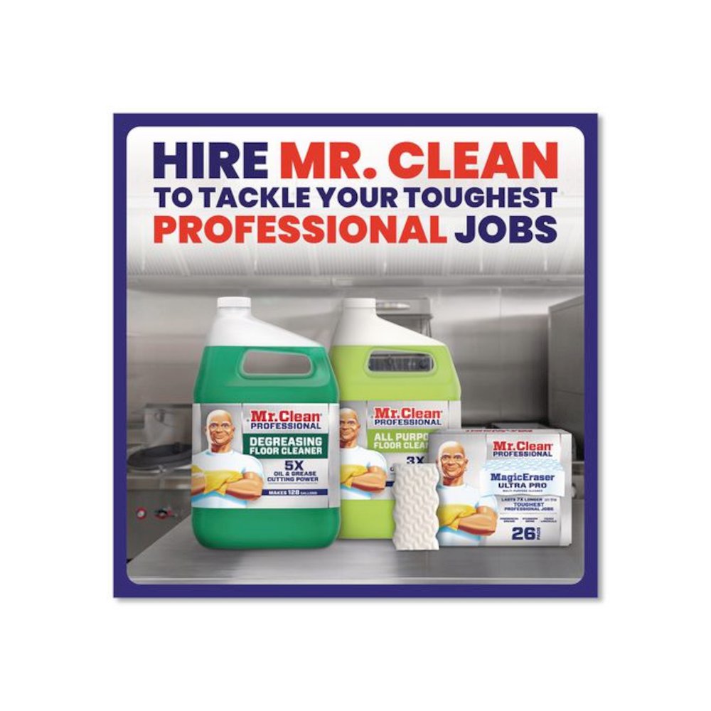 Magic Eraser Ultra Pro Multi-Purpose Cleaner, 4.72 x 1.38, 2.56" Thick, White, 26/Carton. Picture 9