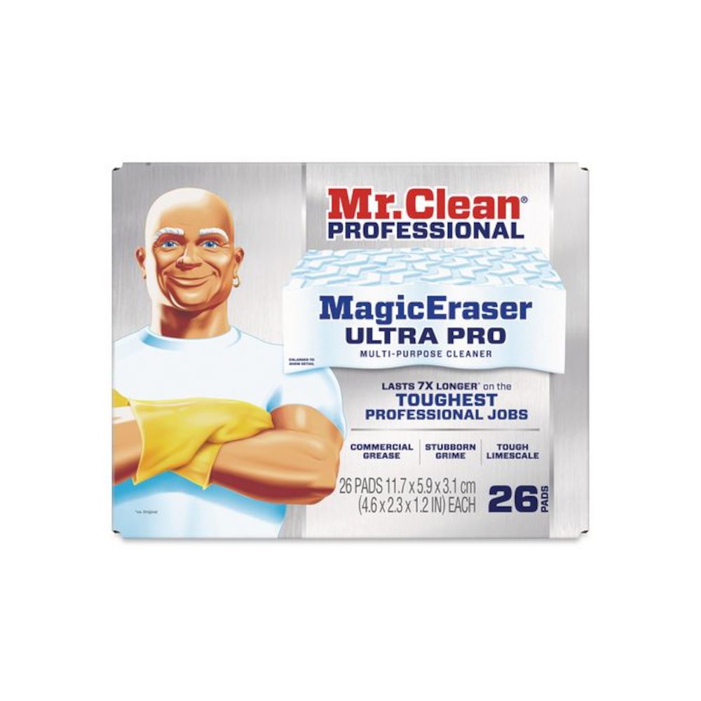 Magic Eraser Ultra Pro Multi-Purpose Cleaner, 4.72 x 1.38, 2.56" Thick, White, 26/Carton. Picture 1