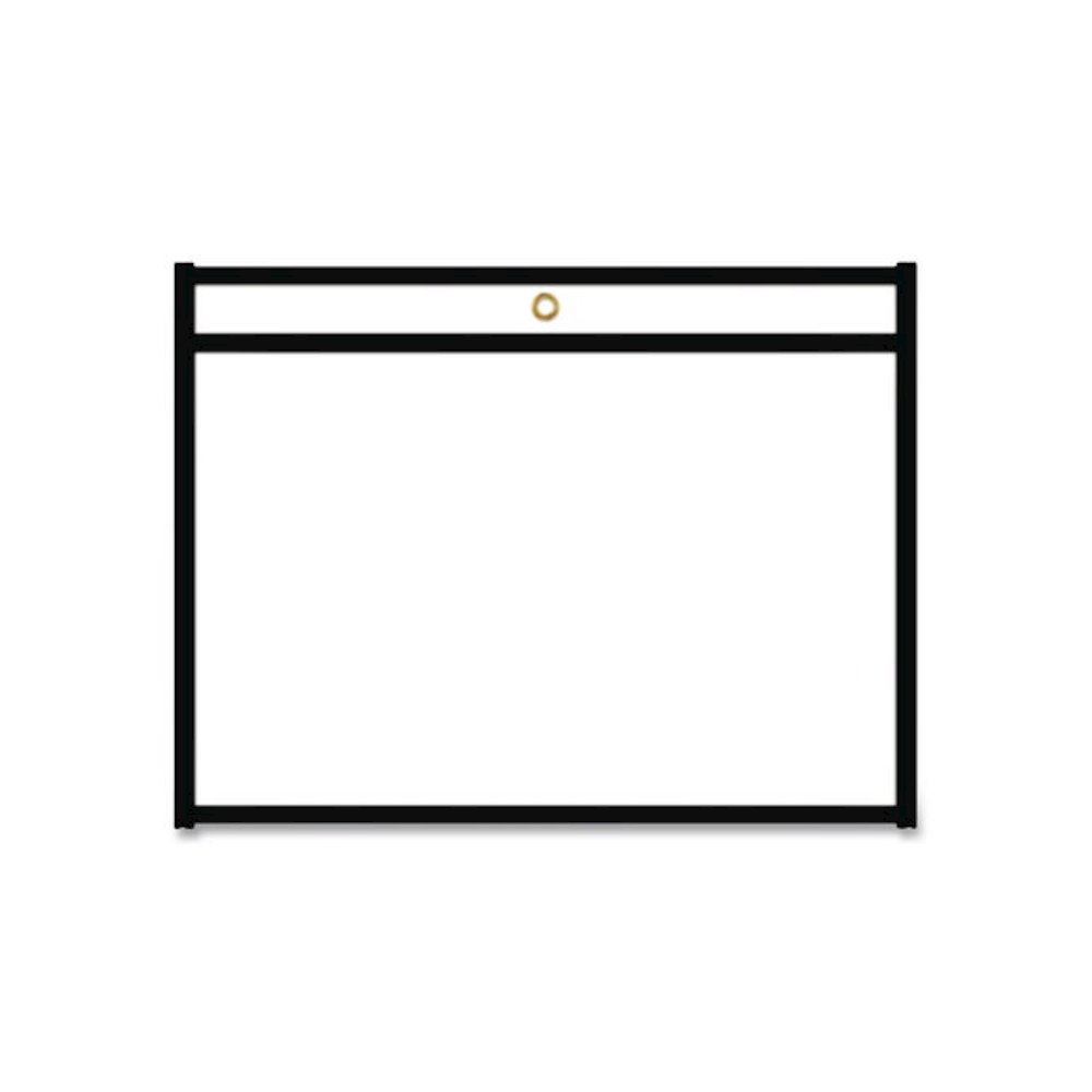 Stitched Shop Ticket Holders, Super Heavy-Duty, Top Load 12 x 9 Insert, Clear Front, Black Border, 25/Box. Picture 5