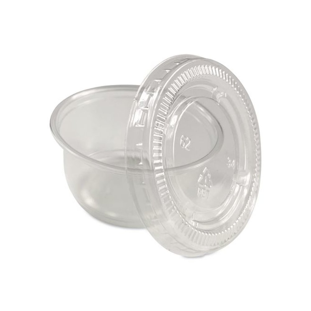 Portion Cups, 2 oz, Clear, 100/Pack, 25 Packs/Carton. Picture 3