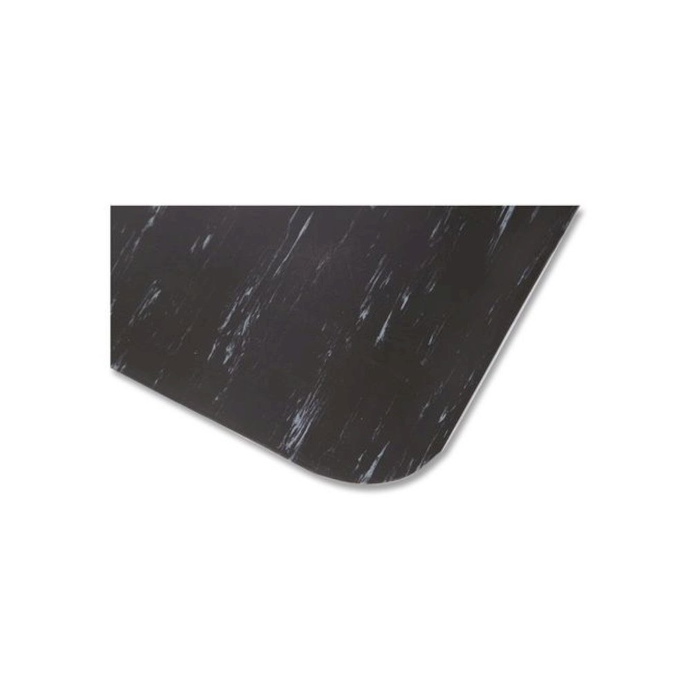 Cushion-Step Marbleized Rubber Mat, Rectangular, Black Smooth Surface, 36" x 72". Picture 4