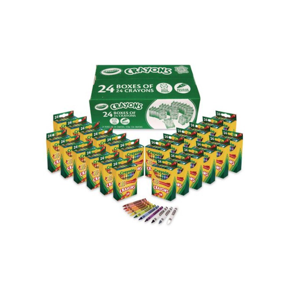 Classic Color Crayons, Regular Size, 24 Assorted Colors, 24/Pack, 24 Packs/Box. Picture 2