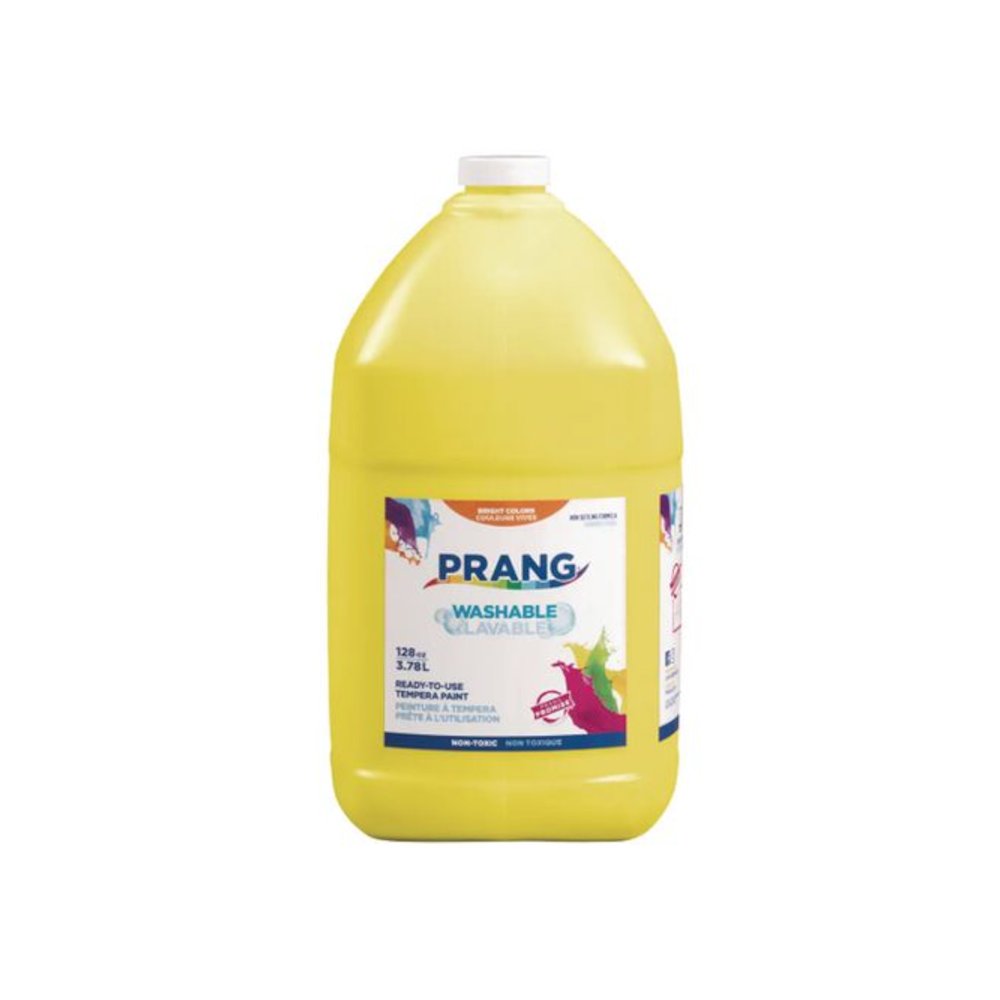 Washable Paint, Yellow, 1 gal Bottle. Picture 1