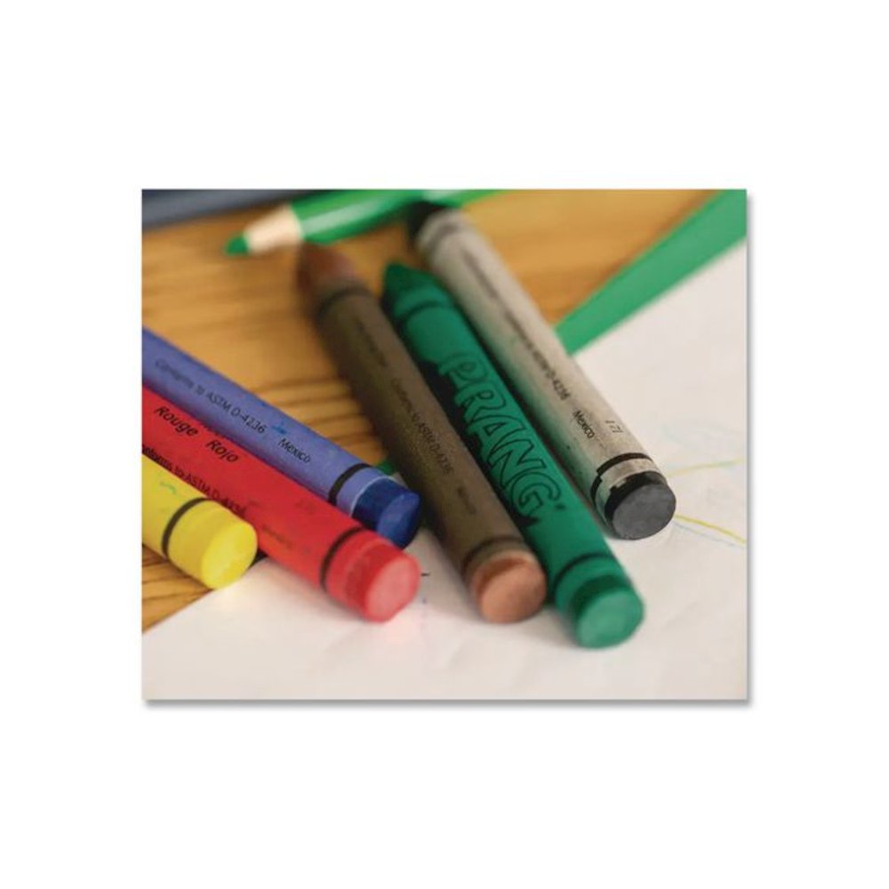 Crayons Made with Soy Classpack, Regular Size, 0.37" x 3.7", 8 Assorted Colors, 800/Carton. Picture 5