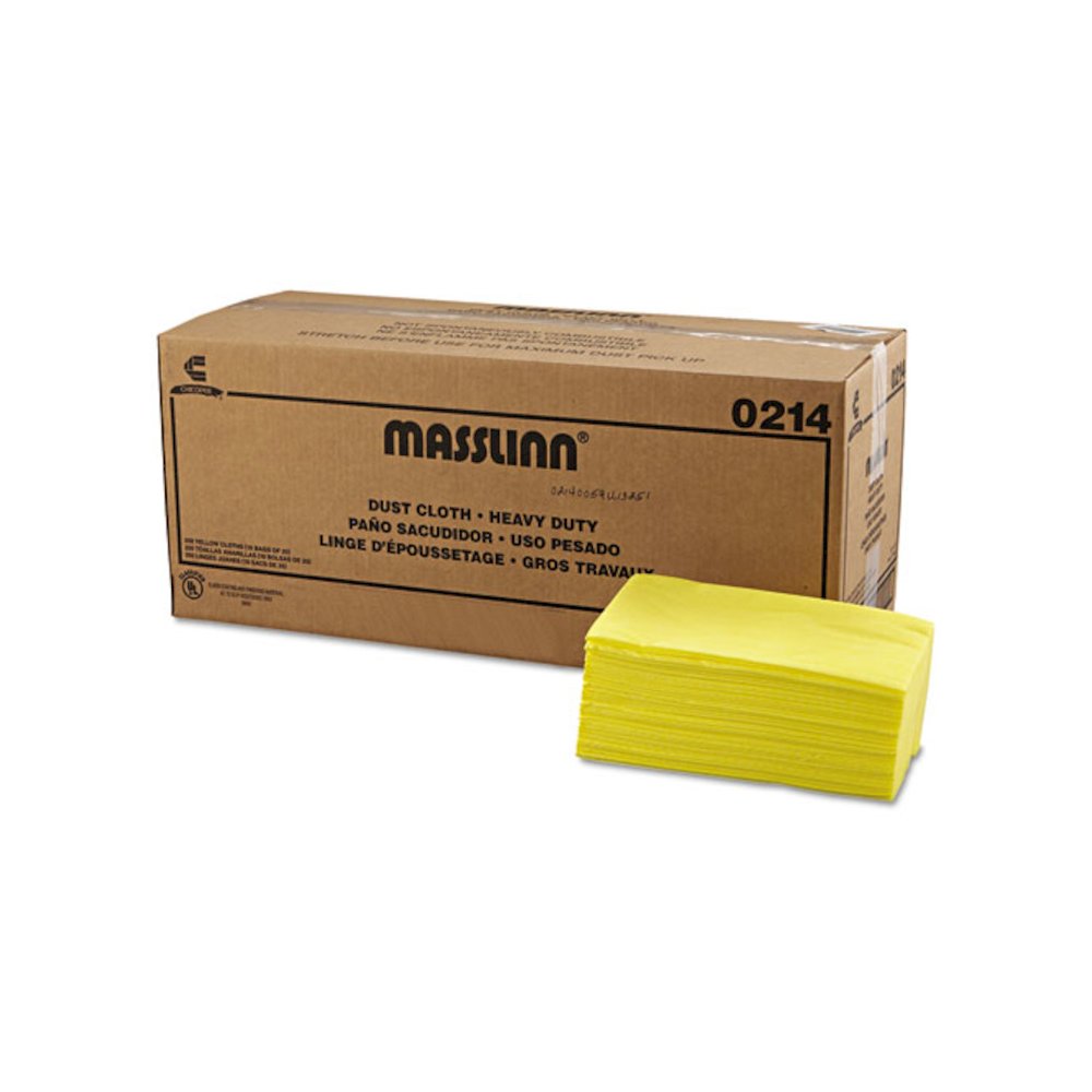 Masslinn Dust Cloths, 1-Ply, 24 x 40, Unscented, Yellow, 25/Bag, 10 Bags/Carton. Picture 2