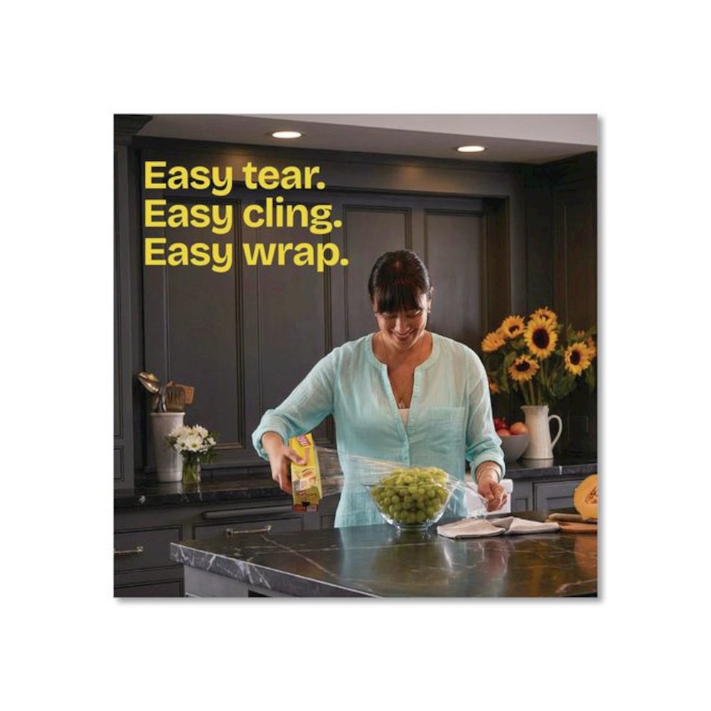 Cling'N Seal Plastic Food Wrap, 200 sq ft, 12 Rolls/Carton. Picture 5
