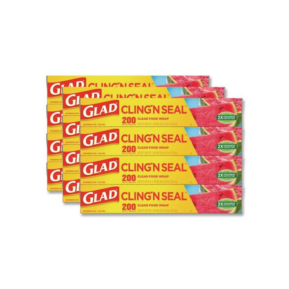 Cling'N Seal Plastic Food Wrap, 200 sq ft, 12 Rolls/Carton. Picture 1