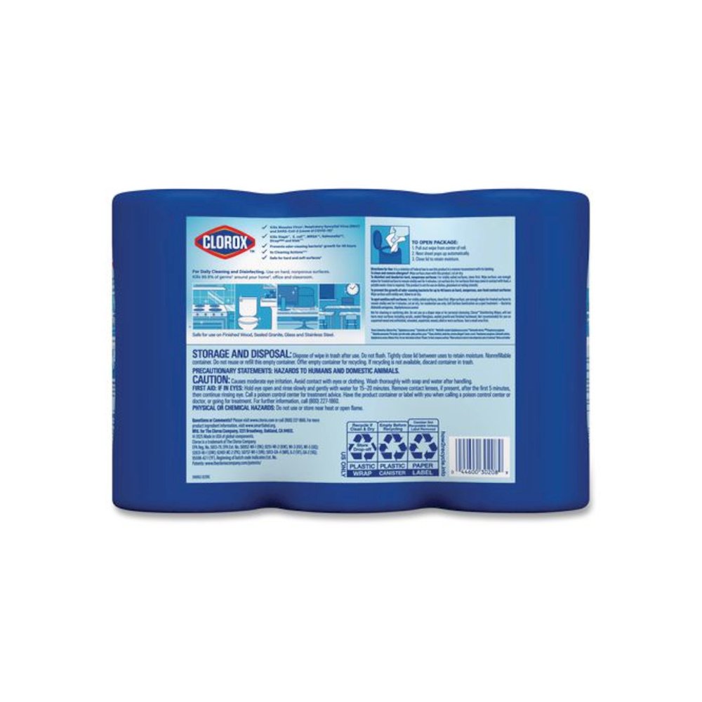 Disinfecting Wipes, Bleach Free Cleaning Wipes, 1-Ply, 7 x 8, Fresh Scent/Citrus Blend, White, 75/Canister, 3/Pack, 4/Carton. Picture 5