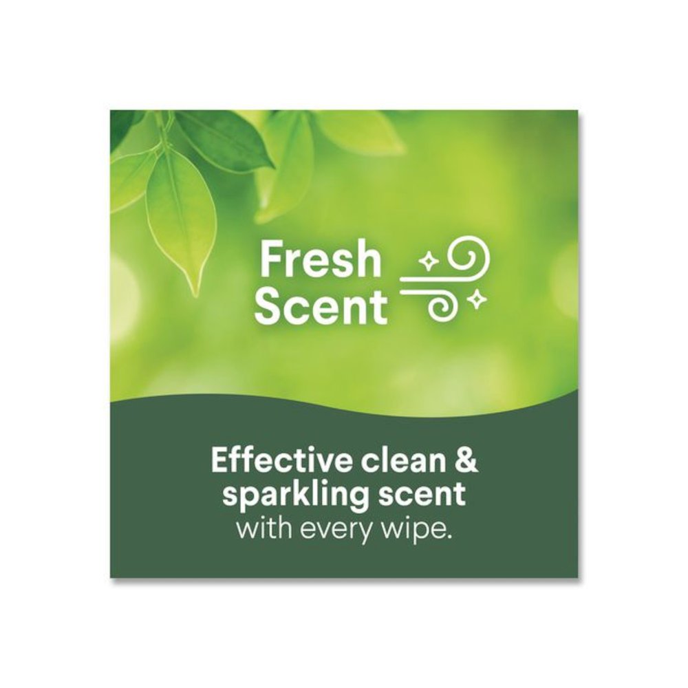 Disinfecting Wipes, Bleach Free Cleaning Wipes, 1-Ply, 7 x 8, Fresh Scent/Citrus Blend, White, 75/Canister, 3/Pack, 4/Carton. Picture 7