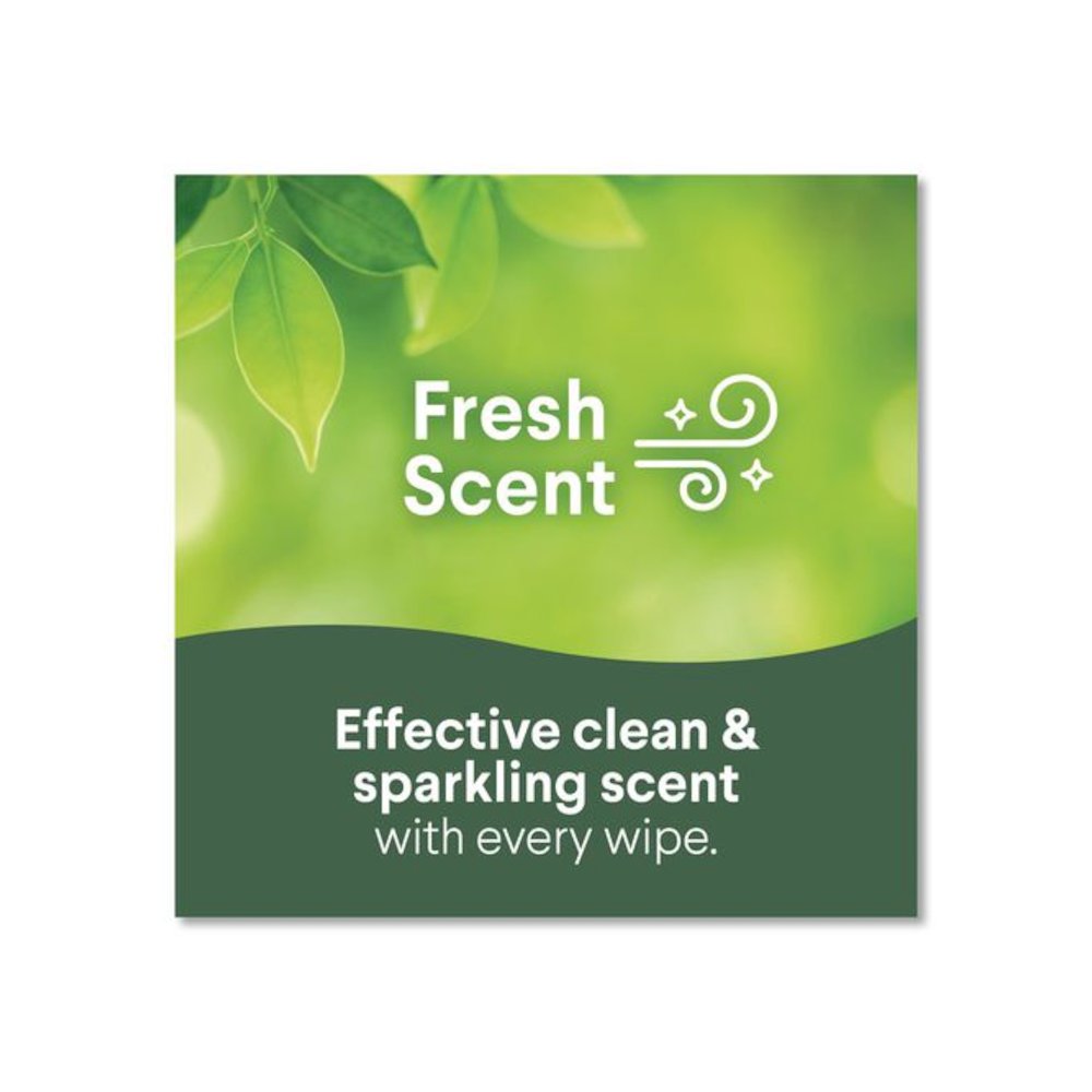 Disinfecting Wipes, Value Pack, Bleach Free Cleaning Wipes, 1-Ply, 7x8, Fresh Scent/Citrus Blend, White, 75/Canister, 3/Pack. Picture 7