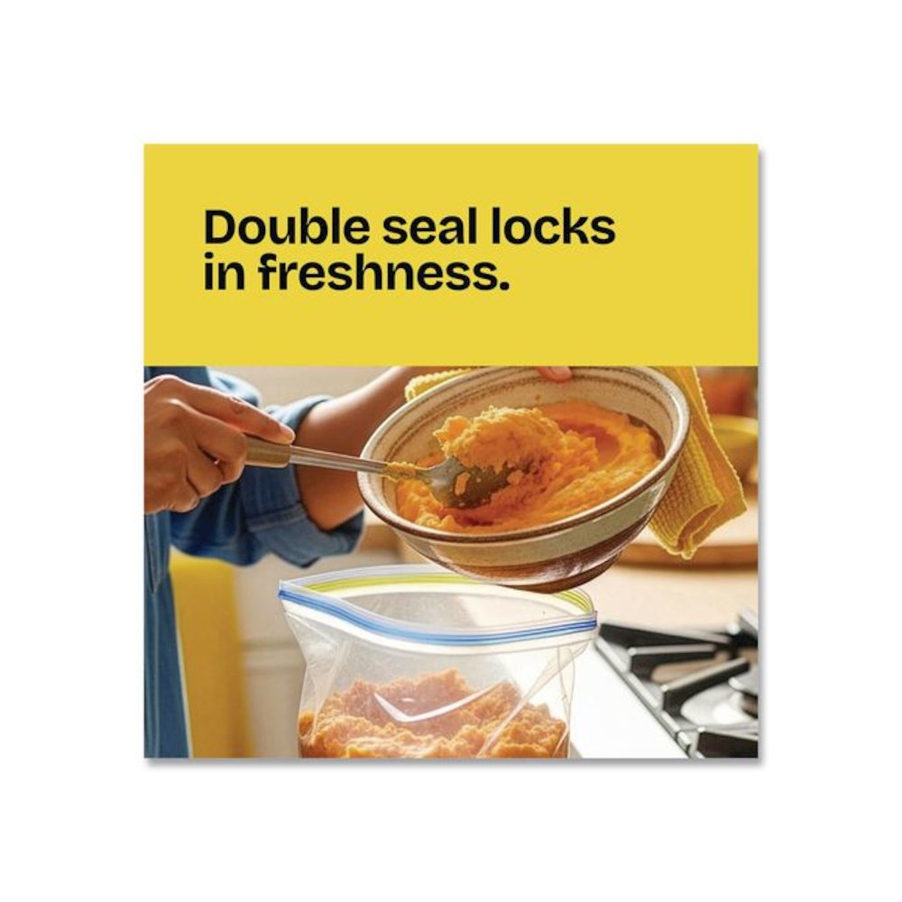 Zipper Food Storage Plastic Sandwich Bags, 6.63 x 5.88, Clear, 50 Bags/Box, 12 Boxes/Carton. Picture 2