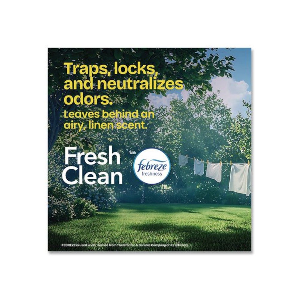 ForceFlex Kitchen Drawstring Trash Bags, 13 gal, Fresh Clean with Febreze Freshness, 24 x 27.38, White, 80/Box. Picture 4
