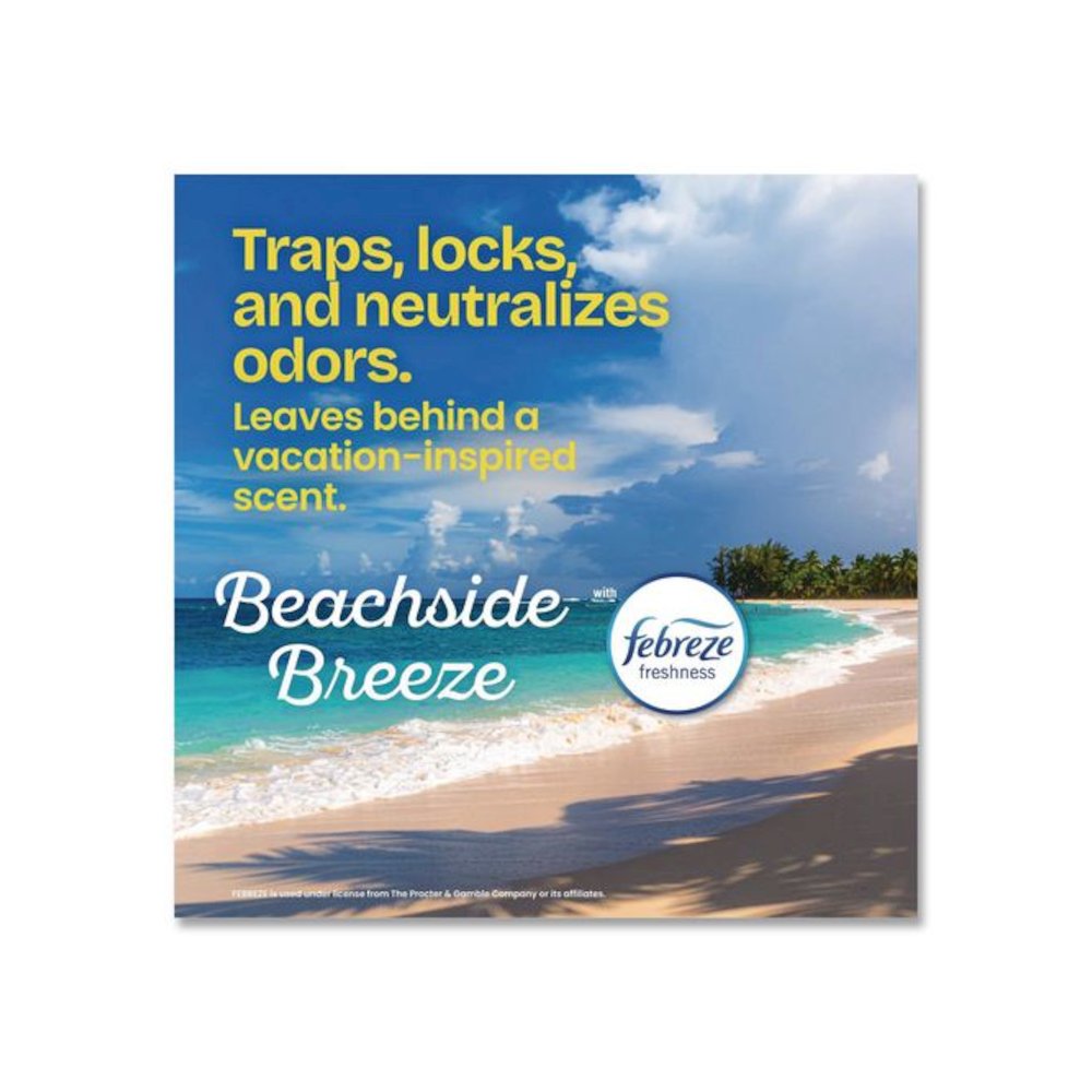 OdorShield Small Drawstring Trash Bags, 4 gal, Beachside Breeze Scent, 0.5 mil, 18" x 17", Blue, 80/Box. Picture 5