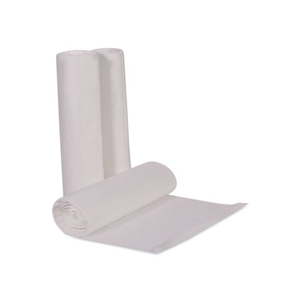 Linear Low-Density Can Liners, 55 gal, 0.7 mil, 43" x 47", Clear, 100/Carton. Picture 2