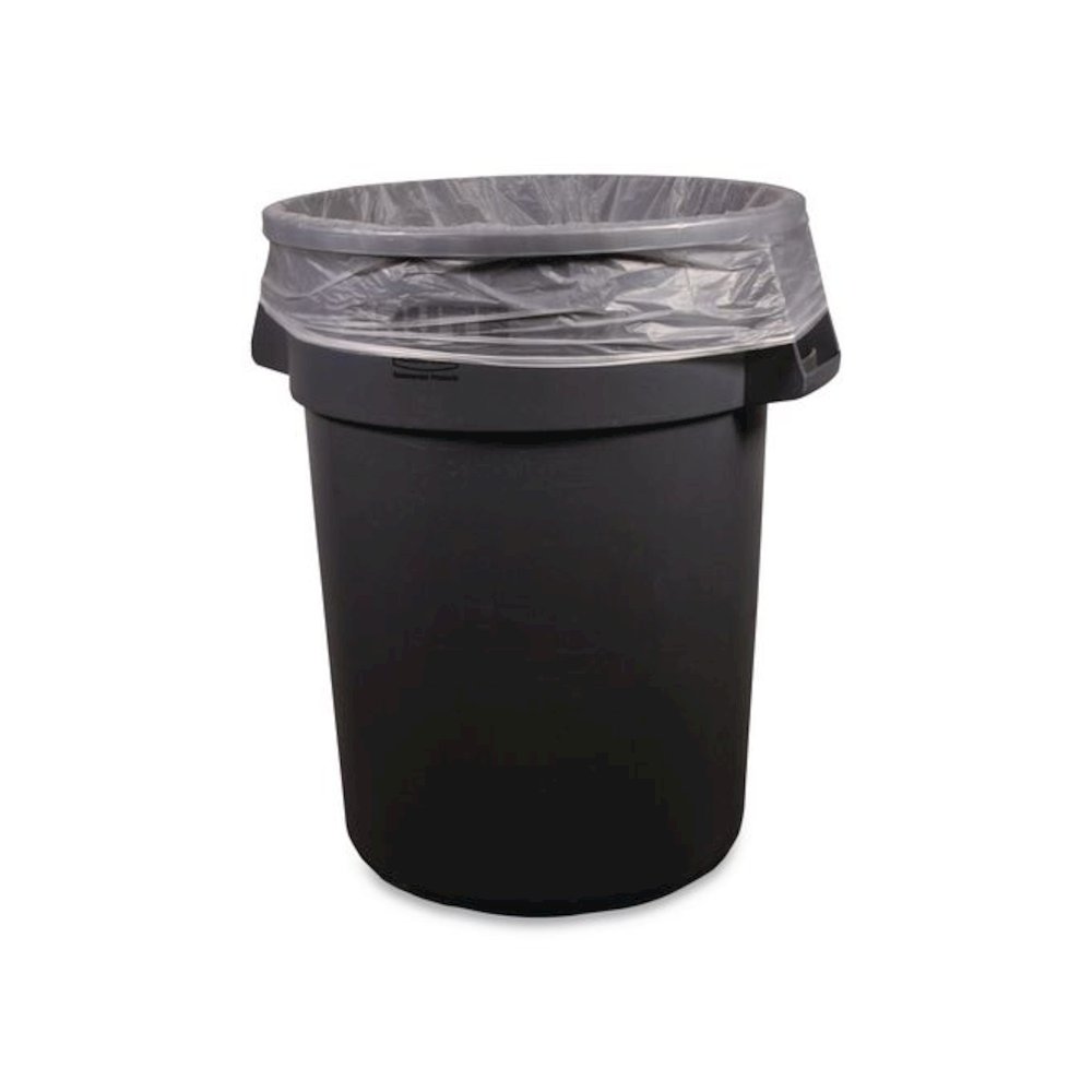 High-Density Waste Can Liners, 45 gal, 14 mic, 40" x 48", Natural, 25 Bags/Roll, 10 Rolls/Carton. Picture 4