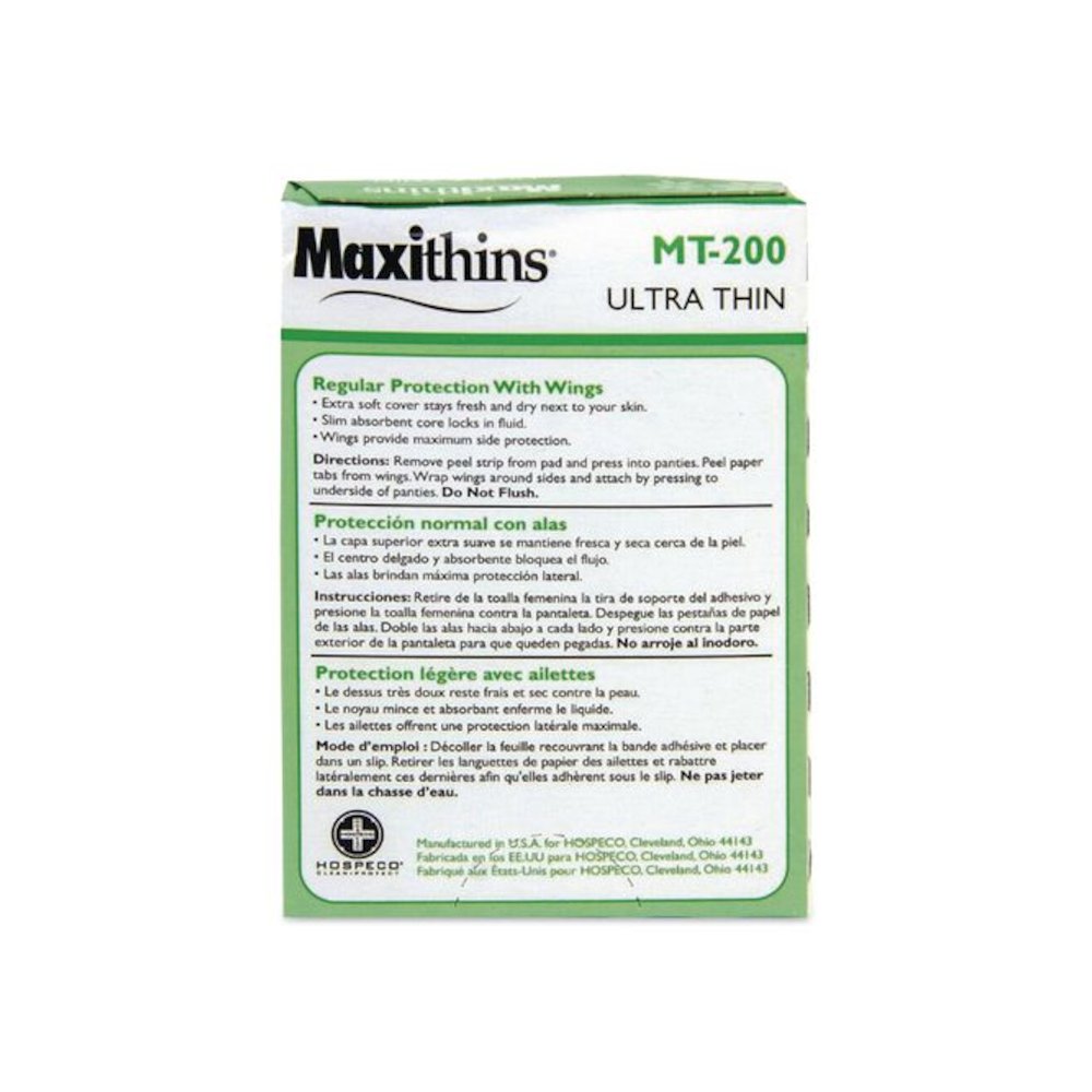 Maxithins Vended Ultra-Thin Pads, Size 4, Maxi Absorbency, 200/Carton. Picture 4