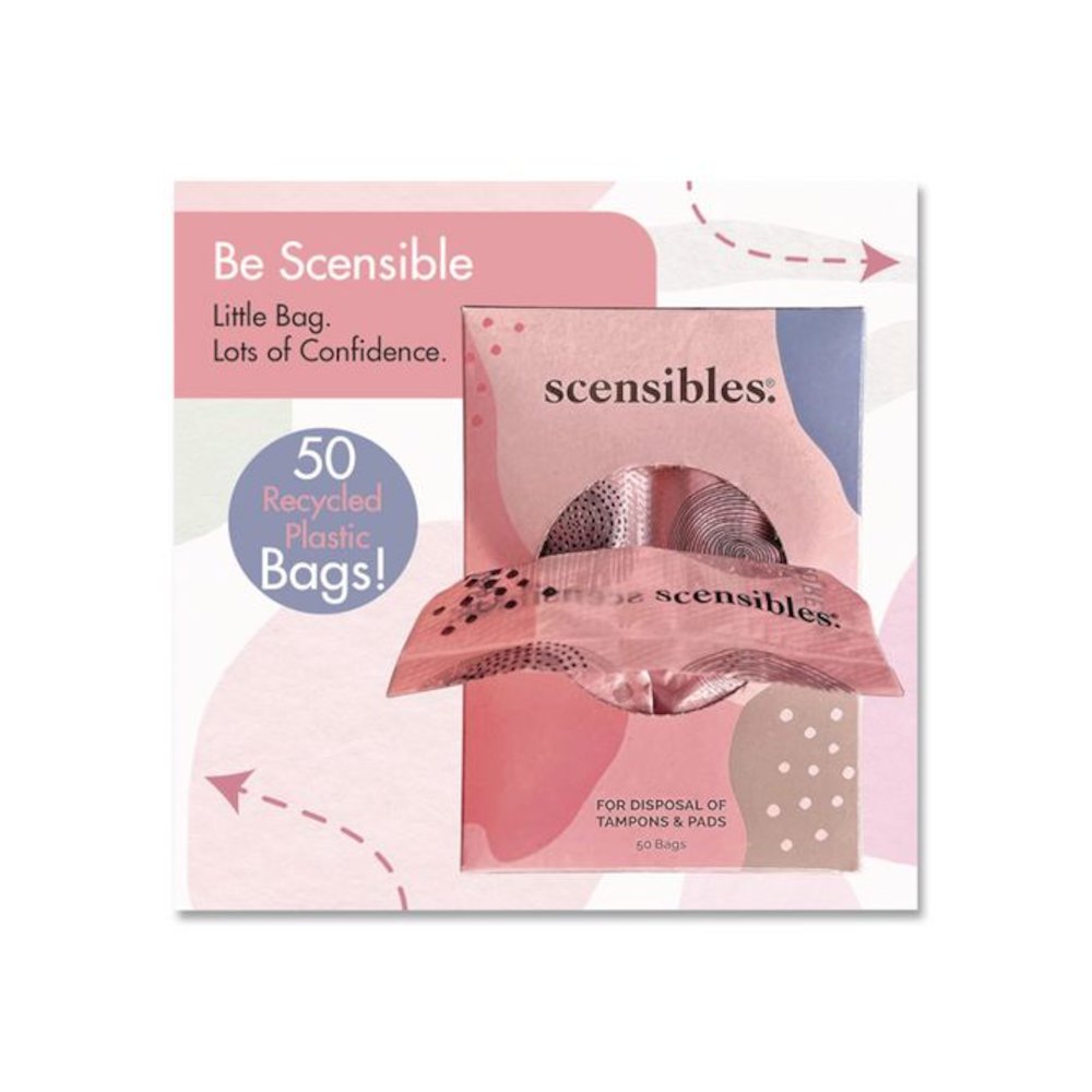 Scensibles Personal Disposal Bags, 3.38" x 2" x 9.75", Pink, 50 Bags/Box, 24 Boxes/Carton. Picture 2