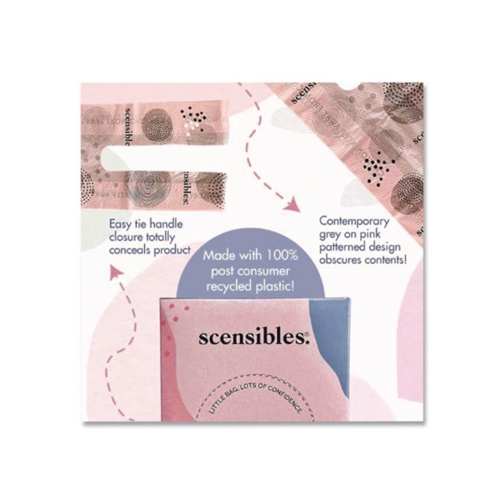 Scensibles Personal Disposal Bags, 3.38" x 2" x 9.75", Pink, 50 Bags/Box, 24 Boxes/Carton. Picture 5