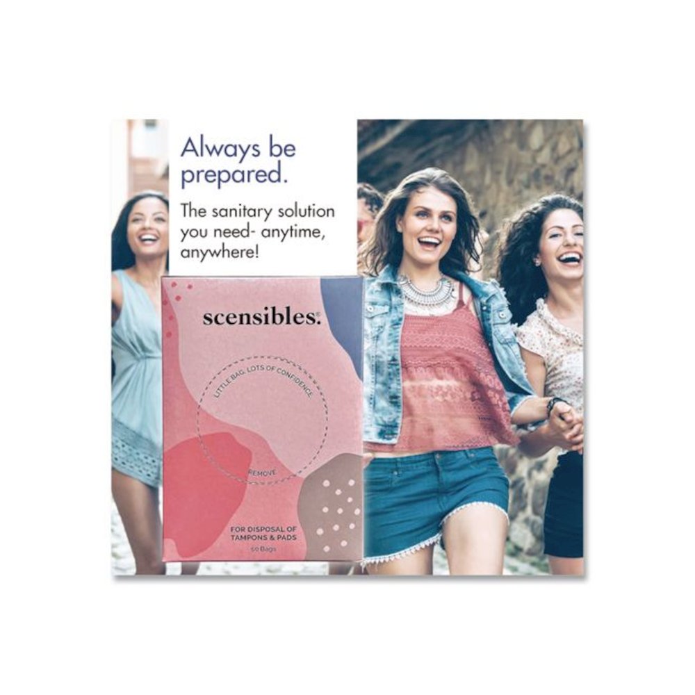 Scensibles Personal Disposal Bags, 3.38" x 2" x 9.75", Pink, 50 Bags/Box, 24 Boxes/Carton. Picture 8