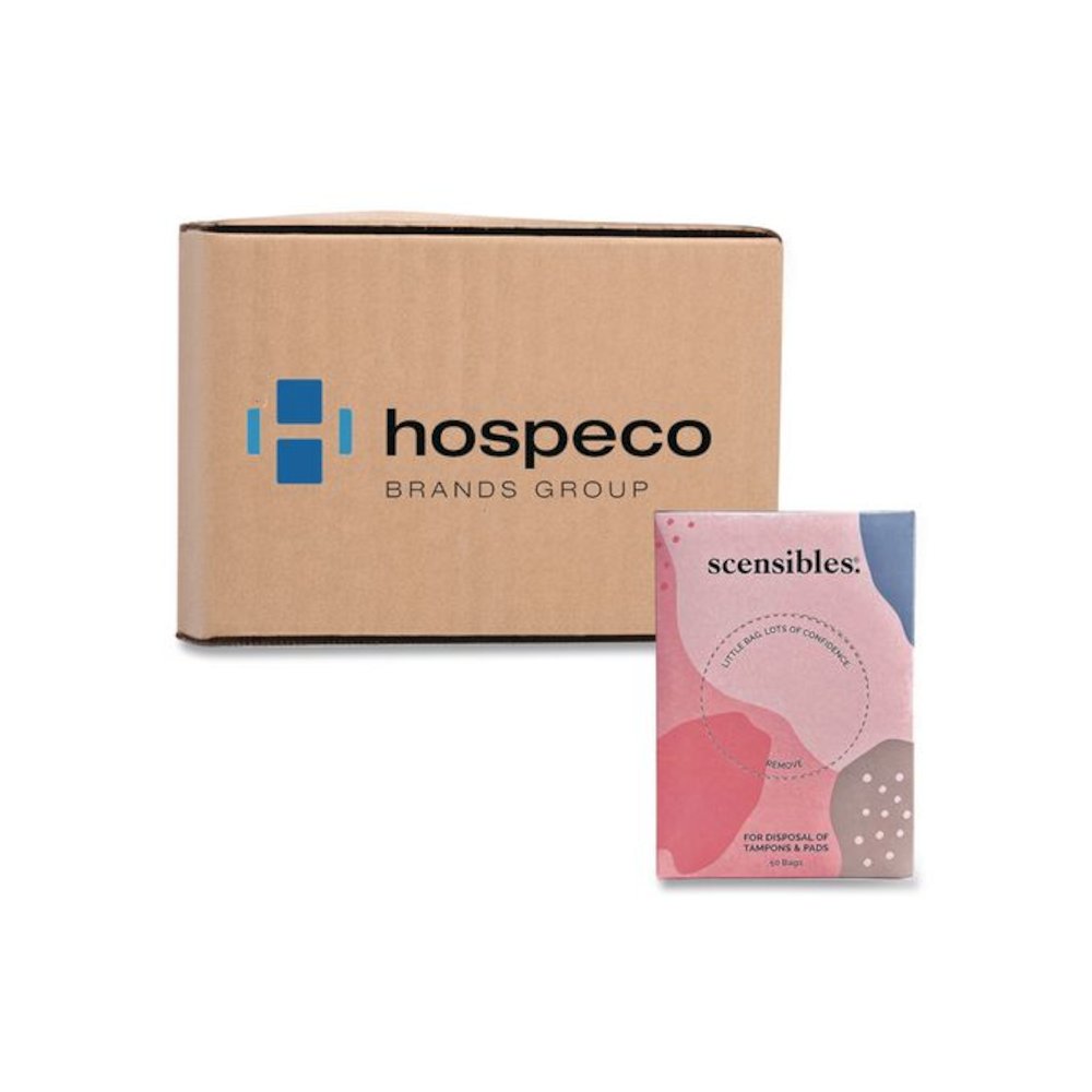 Scensibles Personal Disposal Bags, 3.38" x 2" x 9.75", Pink, 50 Bags/Box, 24 Boxes/Carton. Picture 1