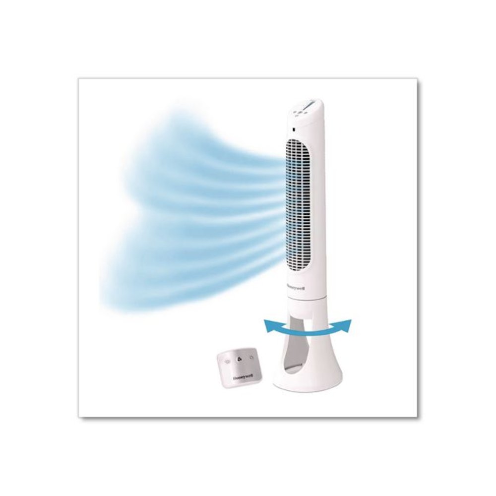 QuietSet Whole Room Tower Fan, 5 Speeds, White. Picture 2