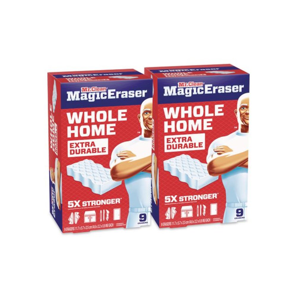 Magic Eraser, 4.6 x 0.9, 2.2" Thick, White, 9/Box, 2 Boxes/Carton. Picture 1