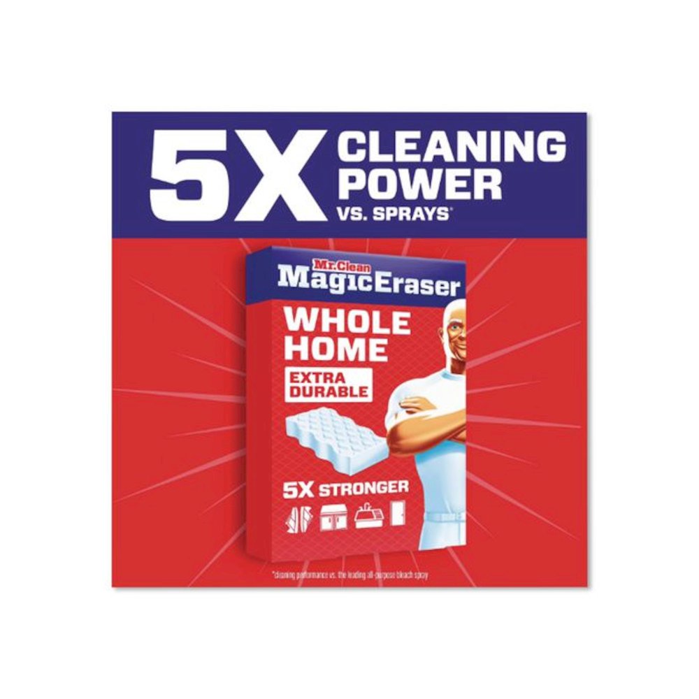Magic Eraser, 4.6 x 0.9, 2.2" Thick, White, 9/Box, 2 Boxes/Carton. Picture 5
