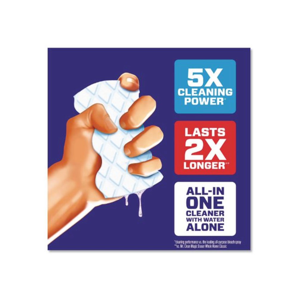 Magic Eraser, 4.6 x 0.9, 2.2" Thick, White, 9/Box, 2 Boxes/Carton. Picture 6