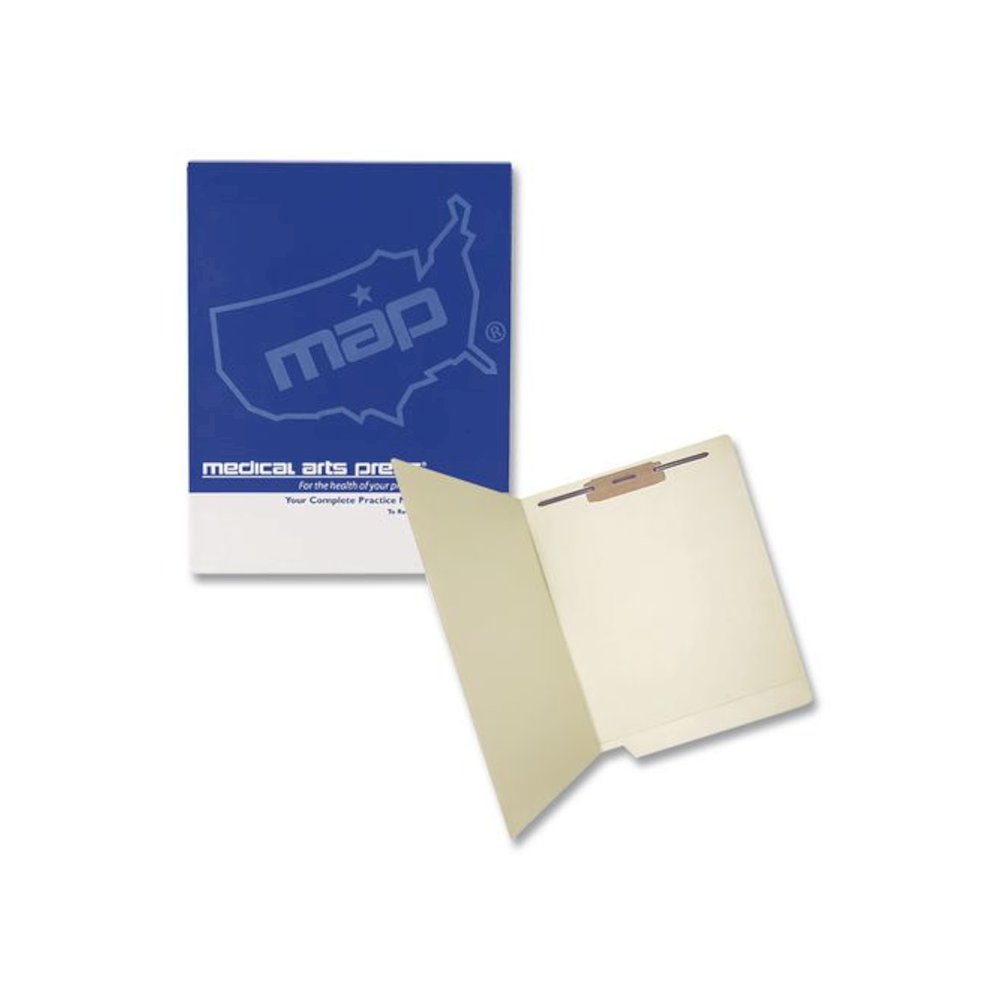 Full Pocket End Tab Fastener Folders, Straight Tab, Expands 0.75", 1 Fastener, Letter Size, Manila, 50/Box. Picture 1