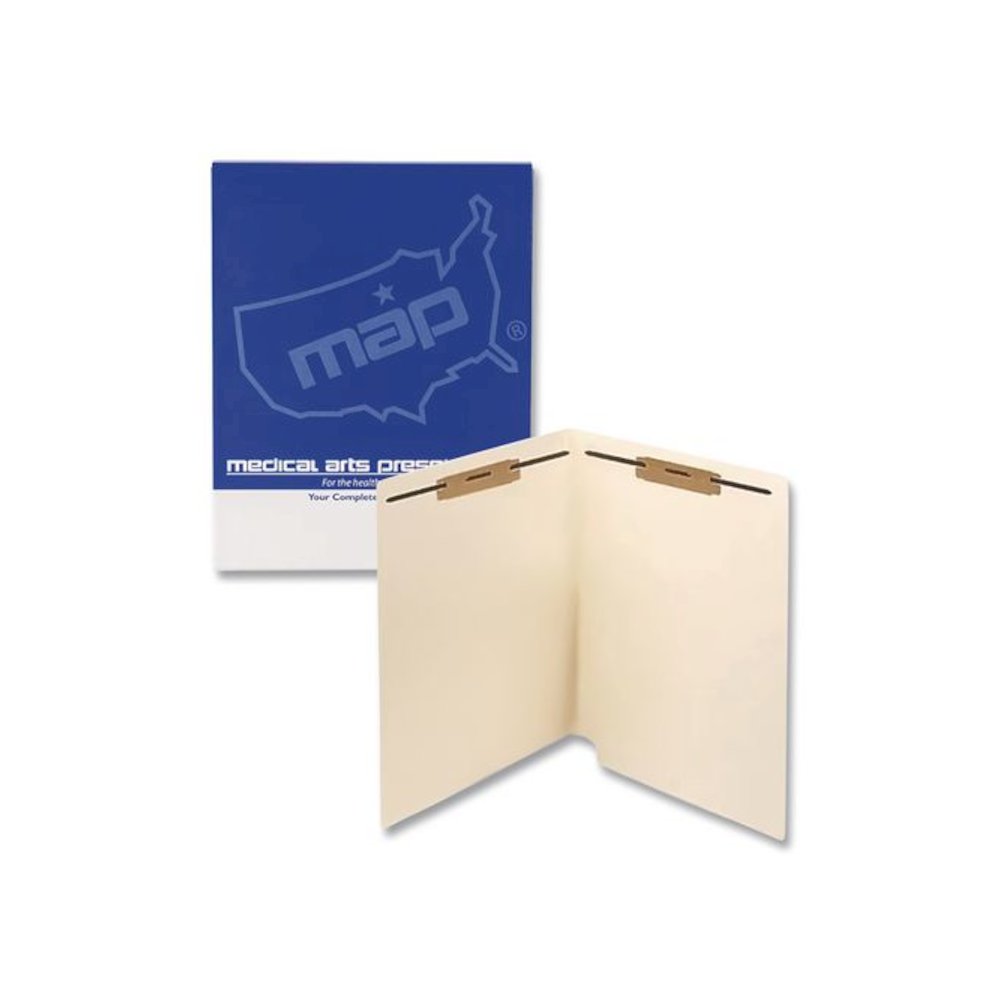 Heavy-Duty Top Tab Fastener Folders, 1/3-Cut Tab: Assorted, Expands 0.75", 2 Fasteners, Letter Size, Manila, 50/Box. Picture 1