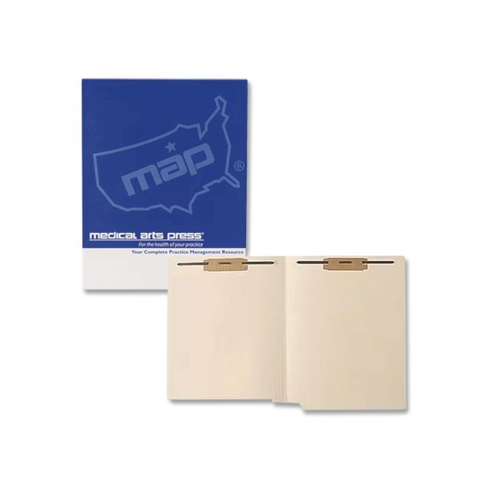 Heavy-Duty Poly-Reinforced End Tab Fastener Folders, Straight Tab, Expands 0.75", 2 Fasteners, Letter Size, Manila, 50/Box. Picture 1