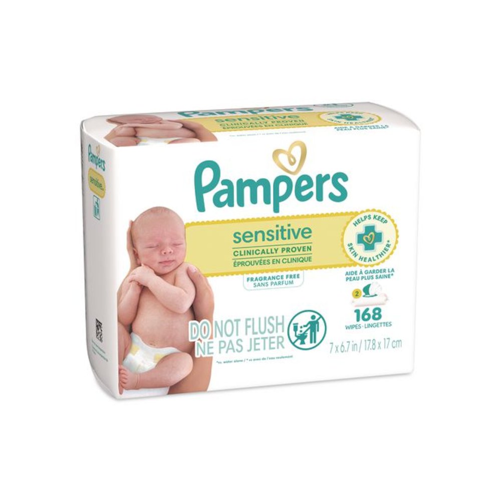 Sensitive Baby Wipes, 1-Wipe Pop-Top, Fragrance-Free, 84 Wipes/Pack, 2 Packs. Picture 8
