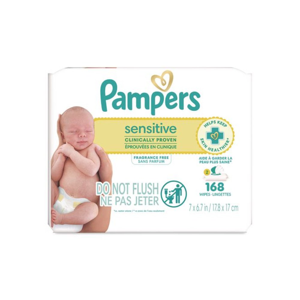 Sensitive Baby Wipes, 1-Wipe Pop-Top, Fragrance-Free, 84 Wipes/Pack, 2 Packs. Picture 1