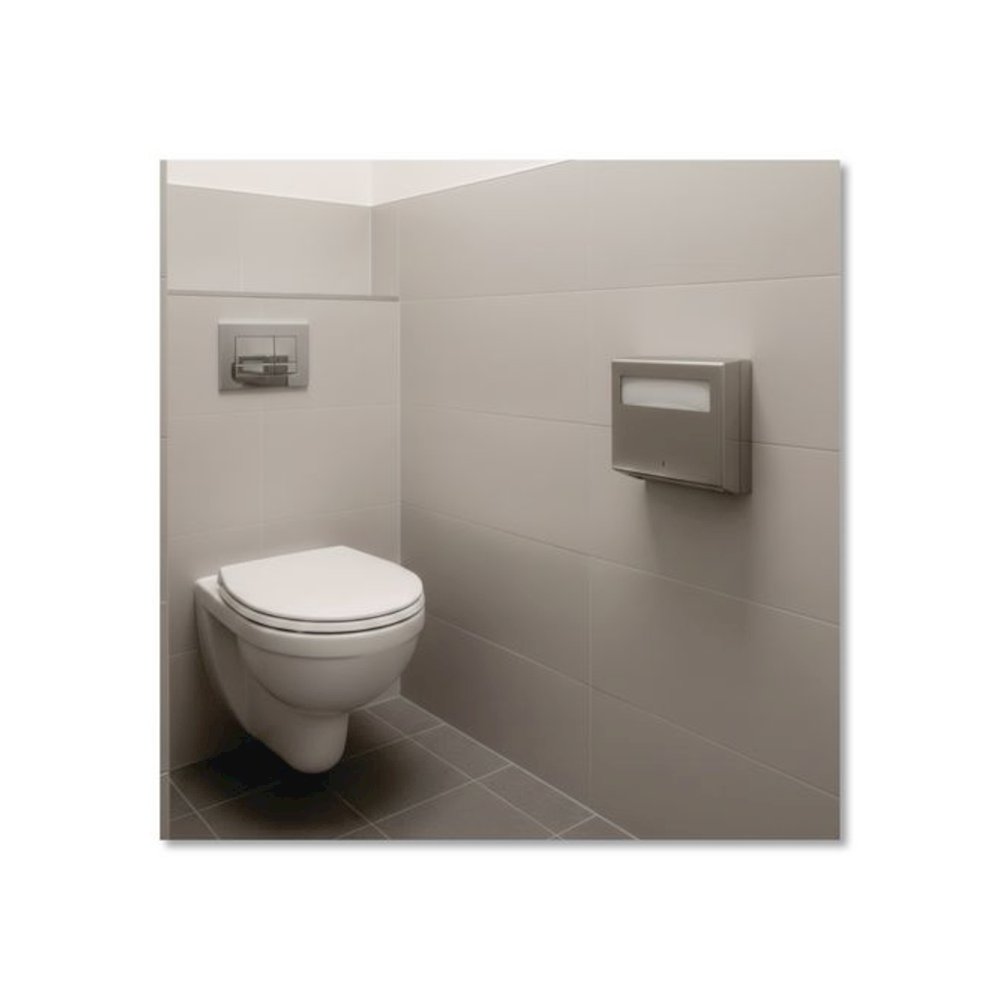 Stainless Steel Toilet Seat Cover Dispenser, ConturaSeries, 15.75 x 2.25 x 11.25, Satin Finish. Picture 3