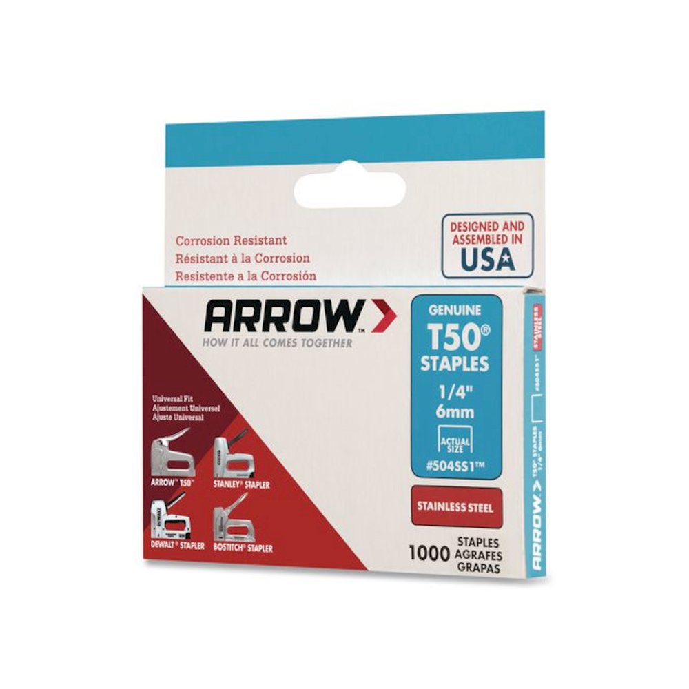Heavy Duty Staples, 0.25" Leg, 0.37" Crown, Silver, 1,000/Box. Picture 5