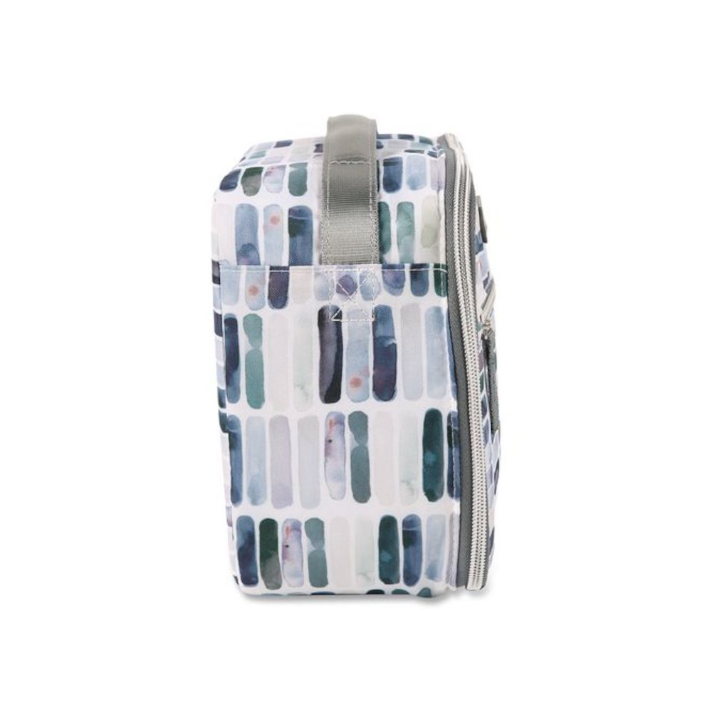 Kelly Ventura Iris Insulated Lunch Box, 10.04" x 4.72" x 7.87", Ocean Stripe. Picture 4
