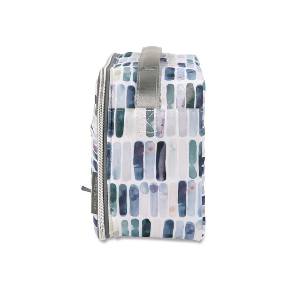 Kelly Ventura Iris Insulated Lunch Box, 10.04" x 4.72" x 7.87", Ocean Stripe. Picture 5