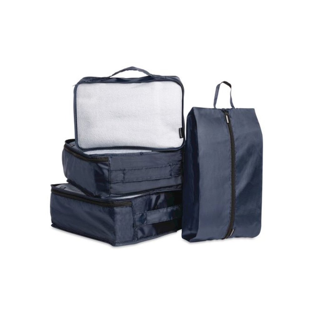 4-Piece Packing Cube Set, Assorted Sizes, Navy. Picture 1