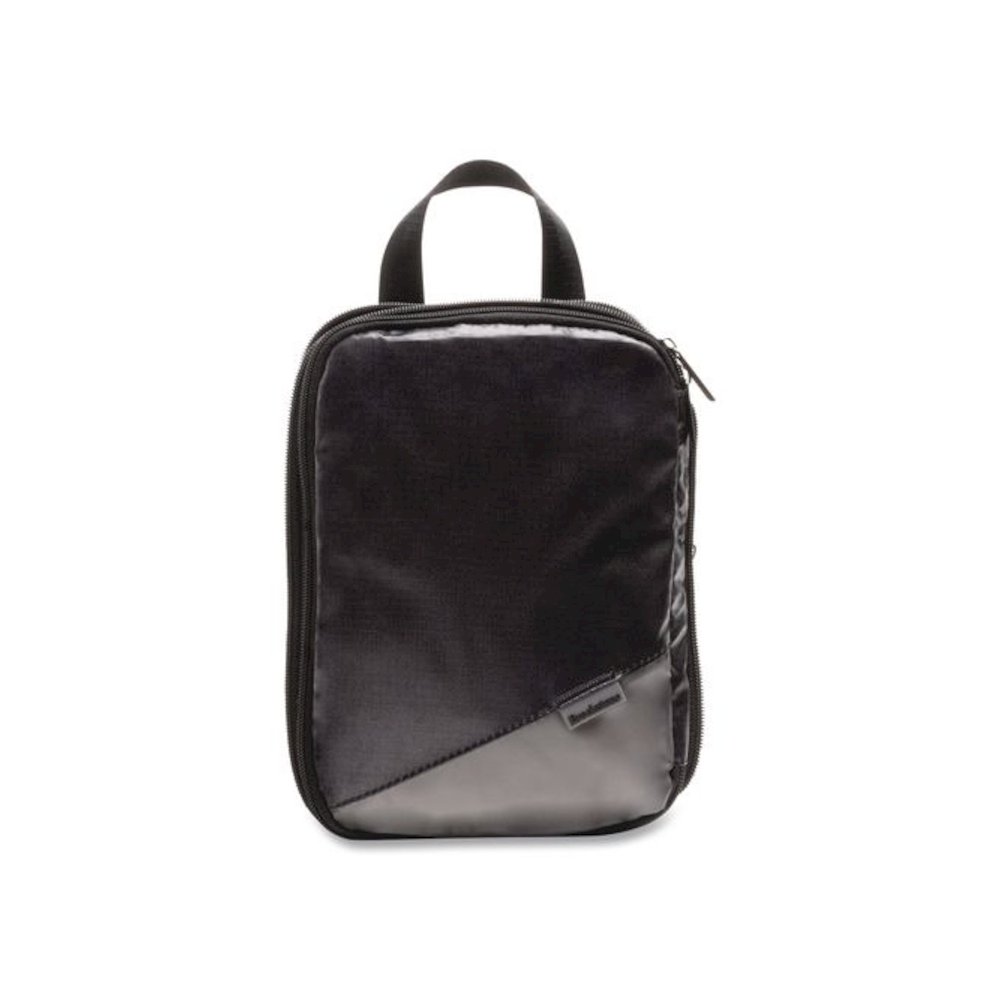 Two-Piece Compression Luggage Cubes, 10 x 7 x 1.25/14 x 10 x 1.25, Black. Picture 2