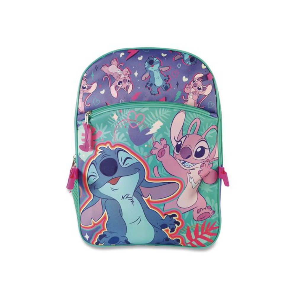 Stitch and Angel 5-Piece Backpack Set, 12 x 5 x 16, Multicolor. Picture 2