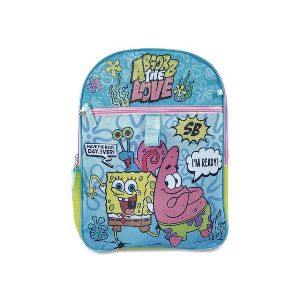 Spongebob 5-Piece Backpack Set, 12 x 5 x 16, Multicolor. Picture 2
