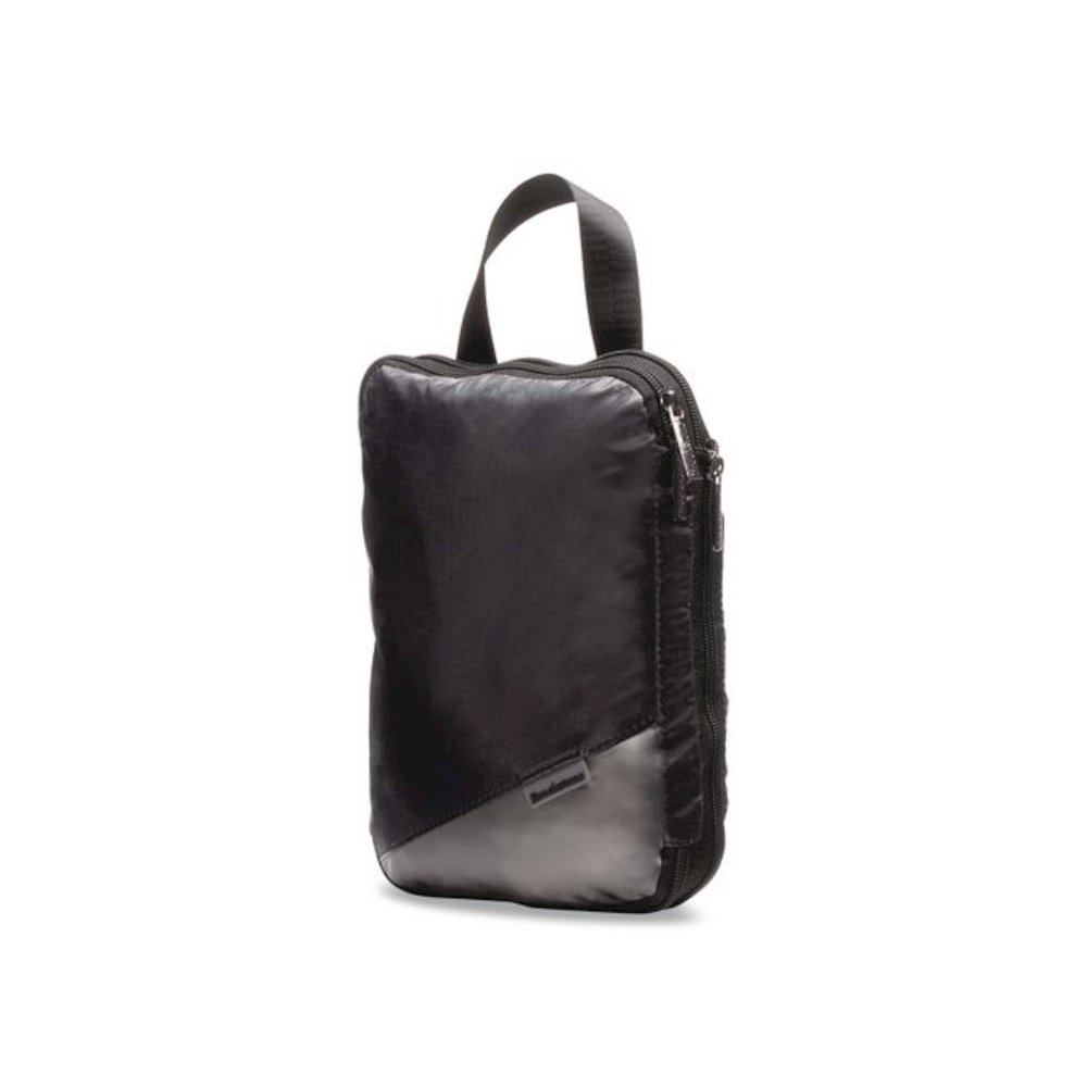 Two-Piece Compression Luggage Cubes, 10 x 7 x 1.25/14 x 10 x 1.25, Black. Picture 6