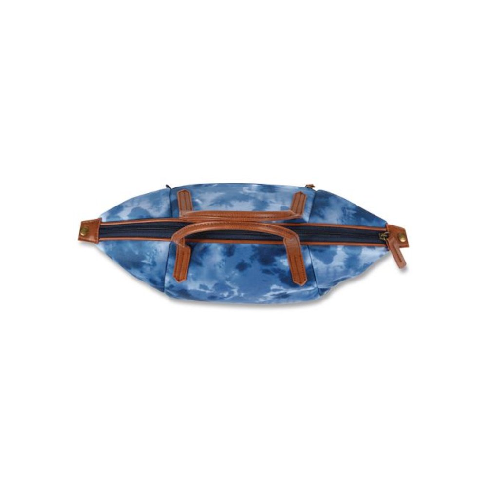 Eco Iced Tie Dye Blue Insulated Lunch Bag, 9.5" x 6.25" x 11.5", Blue. Picture 7