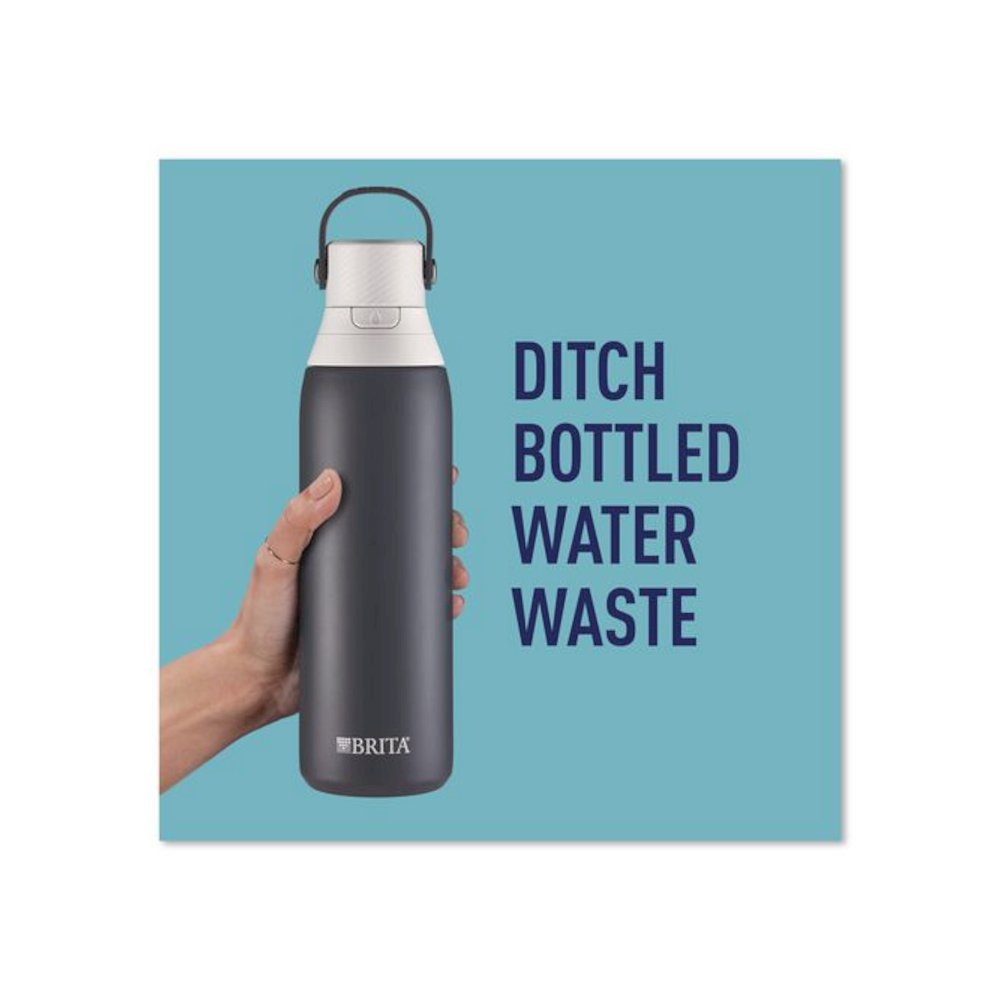 Stainless Steel Filtered Water Bottle. 20 oz, Carbon. Picture 5