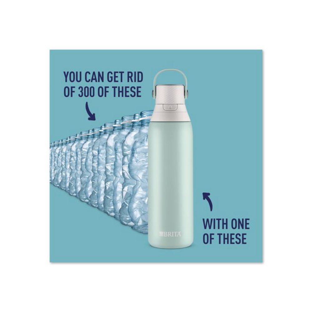 Stainless Steel Filtered Water Bottle, 20 oz, Glacier. Picture 2