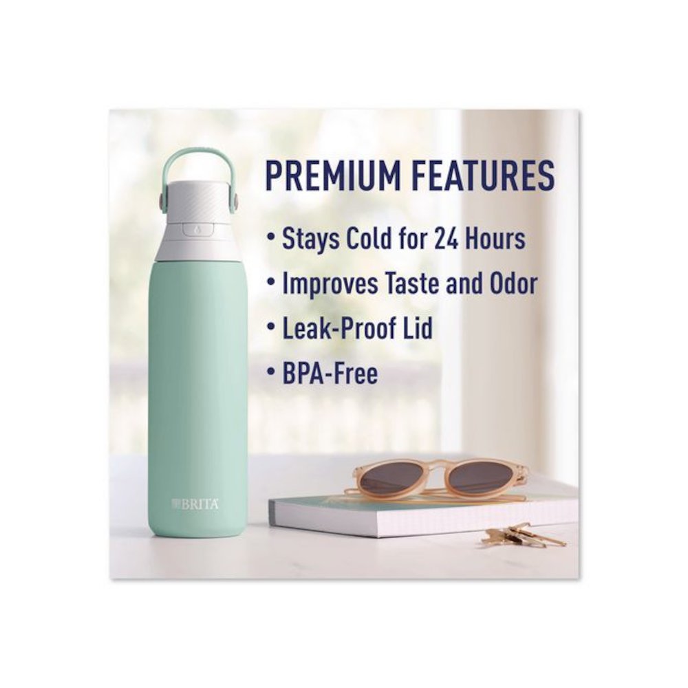Stainless Steel Filtered Water Bottle, 20 oz, Glacier. Picture 3