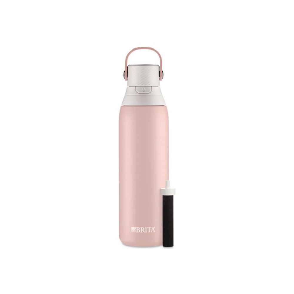 Stainless Steel Filtered Water Bottle, 20 oz, Rose. Picture 1