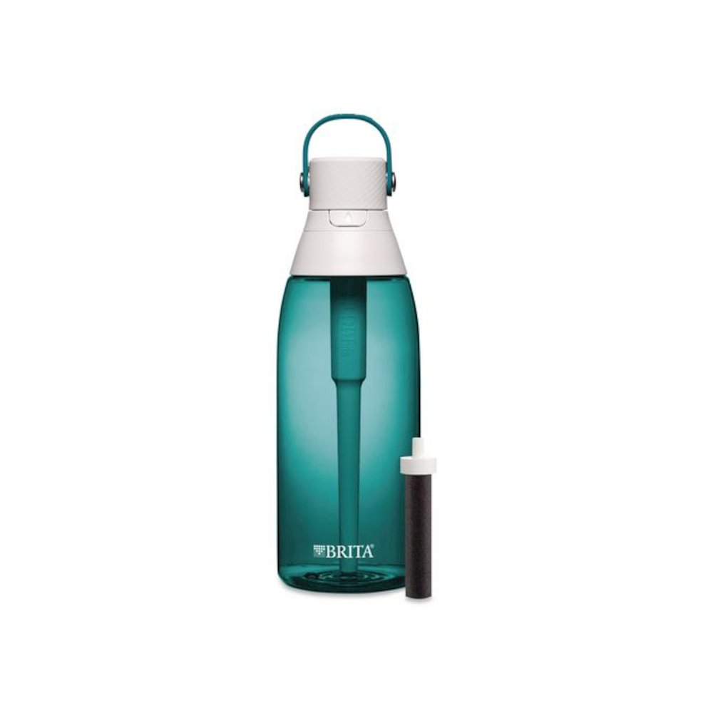 Plastic Filtered Water Bottle, 36 oz, Sea Glass. Picture 1