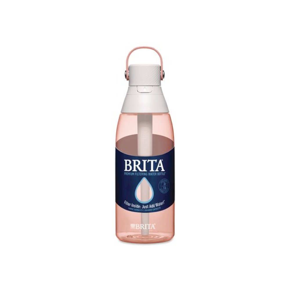 Plastic Filtered Water Bottle, 36 oz, Blush. Picture 7
